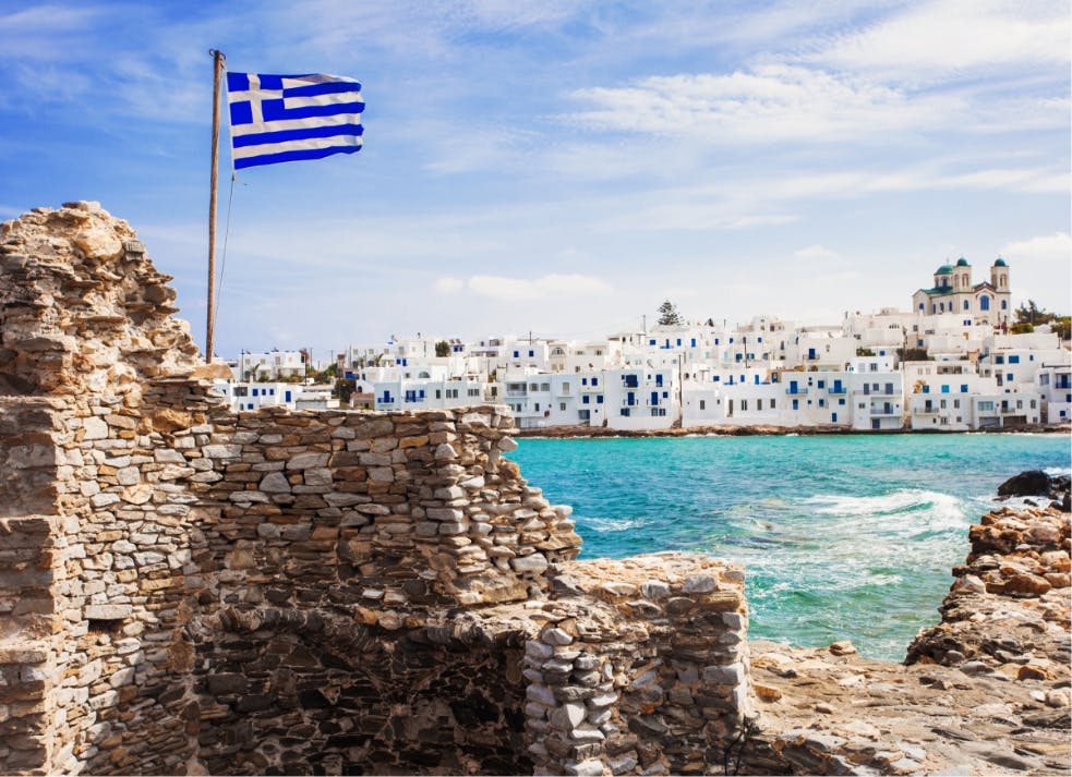 La Grèce continentale, Paros et Santorin